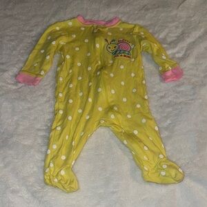 Garanimals 3-6 moYellow Footie with Pink Accents